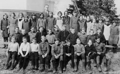 Skolelever i början på 1930-talet
